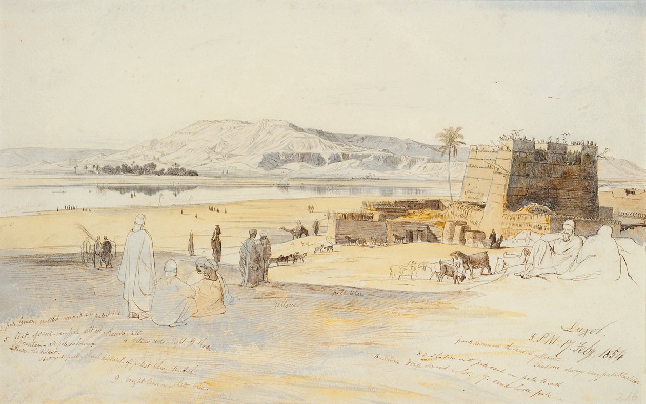 Luxor, 17. februar 1854 av Edward Lear