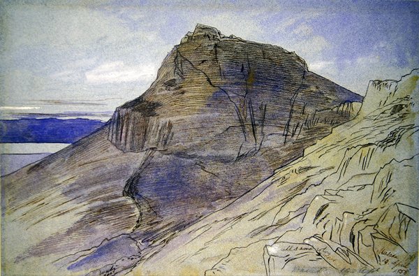Masada ved Dødehavet av Edward Lear