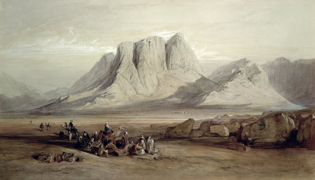 Sinai-fjellet, 26. januar 1849 av Edward Lear