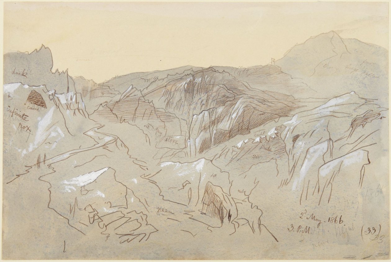 Mountains in Dalmatia av Edward Lear