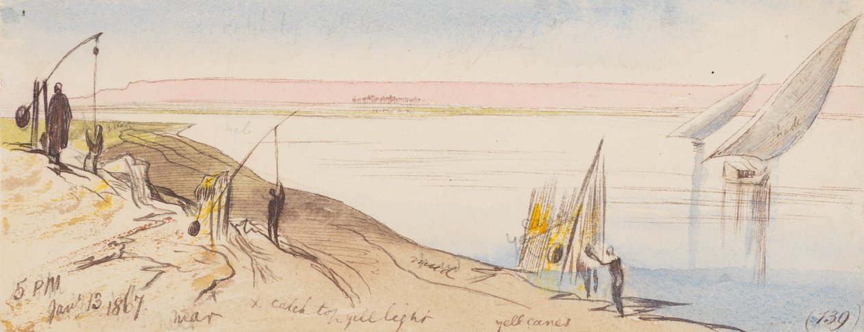 I nærheten av[]; kl. 17.00, 13. januar 1867 (139) av Edward Lear