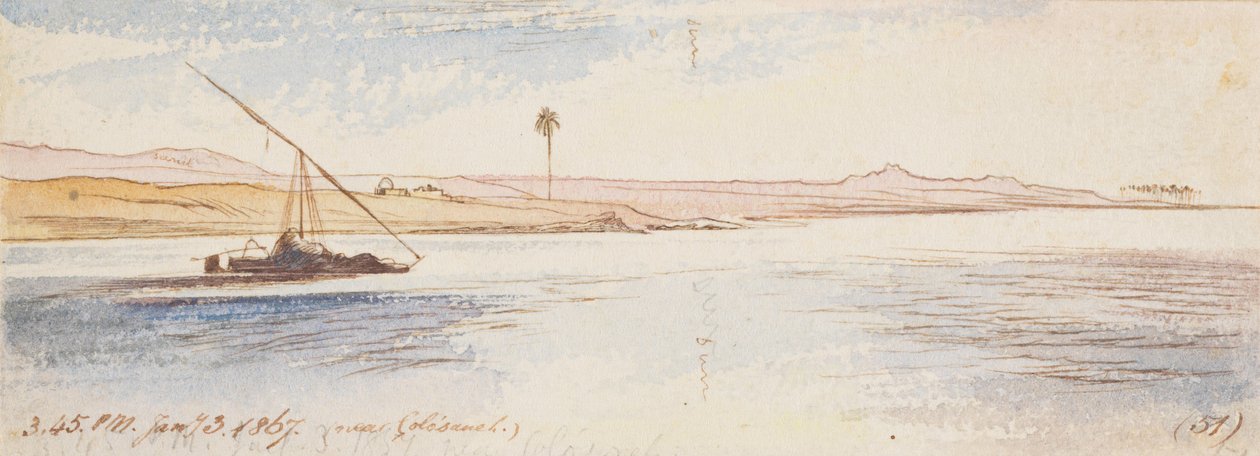 I nærheten av Colosaneh; kl. 15.45, 3. januar 1867 (51) av Edward Lear
