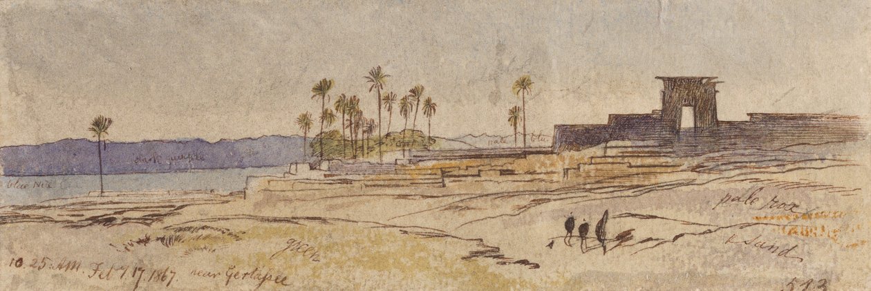 I nærheten av Gertassee; kl. 10.25, 17. februar 1867 (513) av Edward Lear