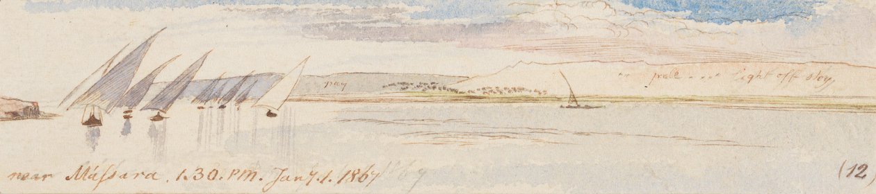 I nærheten av Massara; kl. 13.30, 1. januar 1867 (12) av Edward Lear