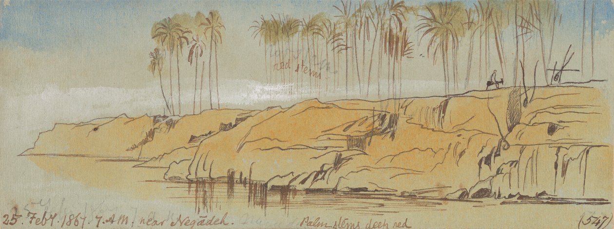 Nær Negadeh. 07.00, 25. februar 1867 (547) av Edward Lear