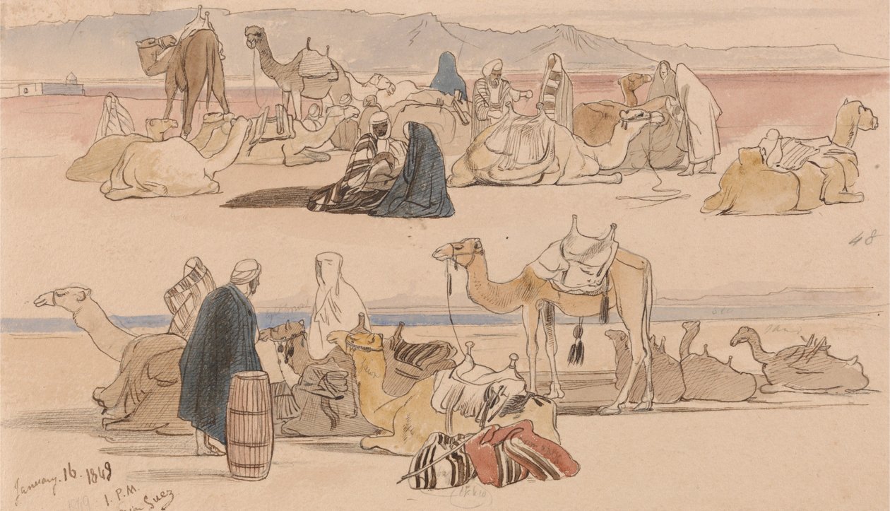 I nærheten av Suez, kl. 13.00, 16. januar 1849 (48) av Edward Lear