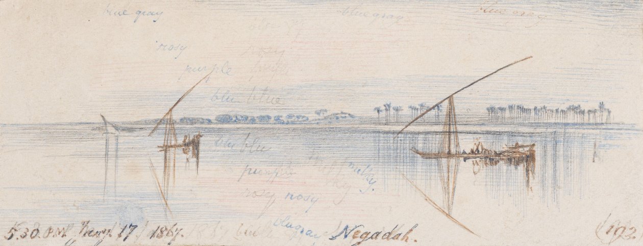 Negadah; kl. 17.30, 17. januar 1867 (192) av Edward Lear