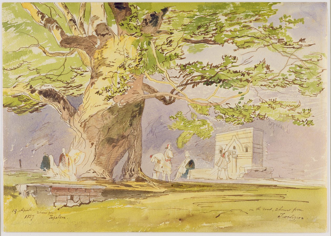 På veien, to timer fra Tepelene av Edward Lear
