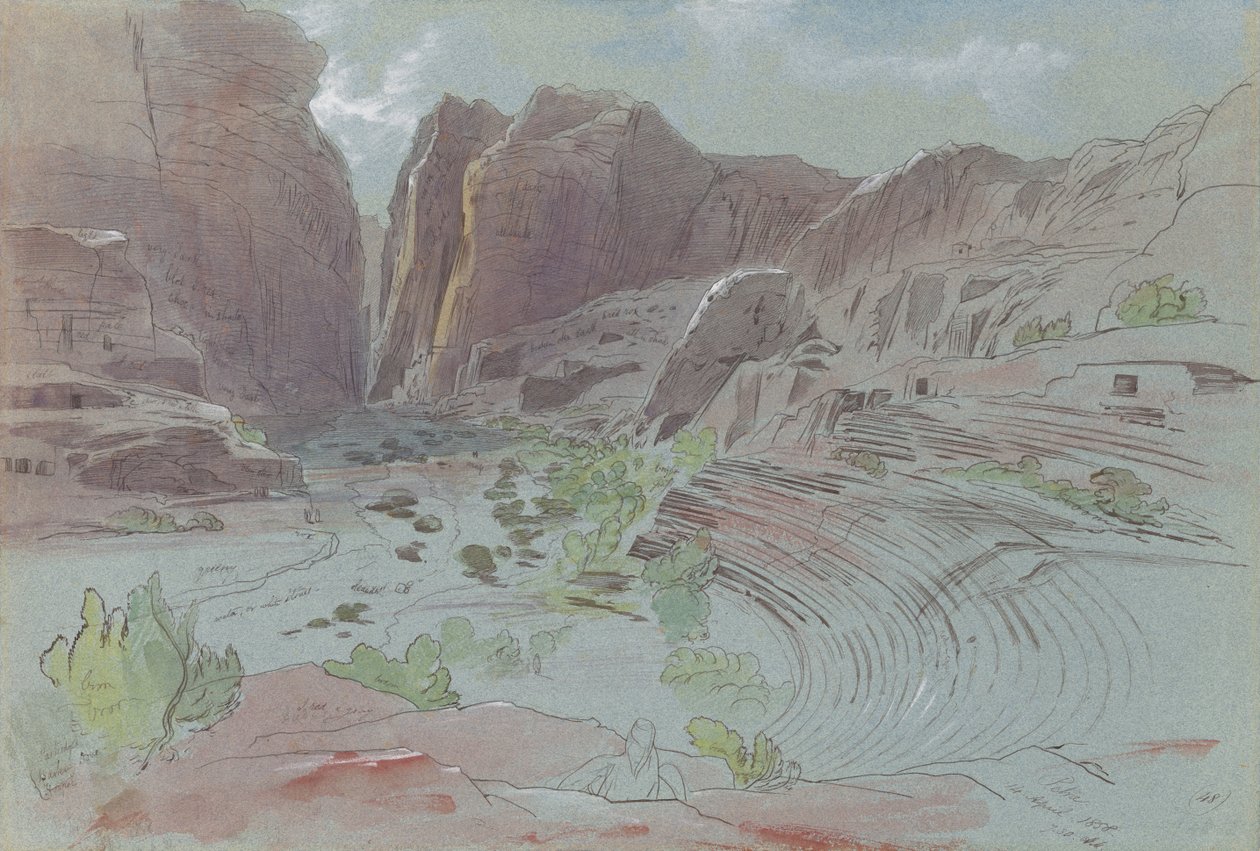 Petra, April 14, 1858 av Edward Lear