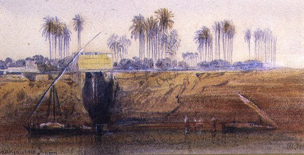 Sakkia, nær Ibreem, 6. februar 1865 av Edward Lear