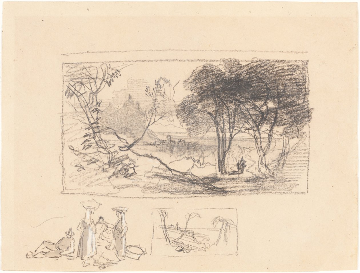 Skisser i Italia [recto] av Edward Lear