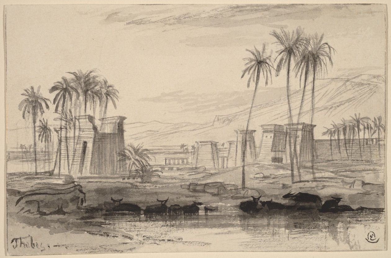 Theben av Edward Lear