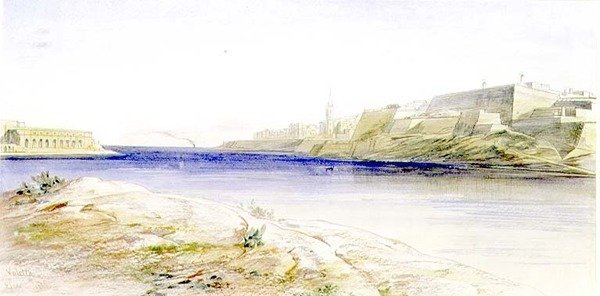 Valletta, Malta av Edward Lear