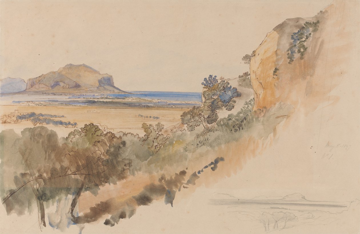Utsikt i nærheten av Palermo av Edward Lear