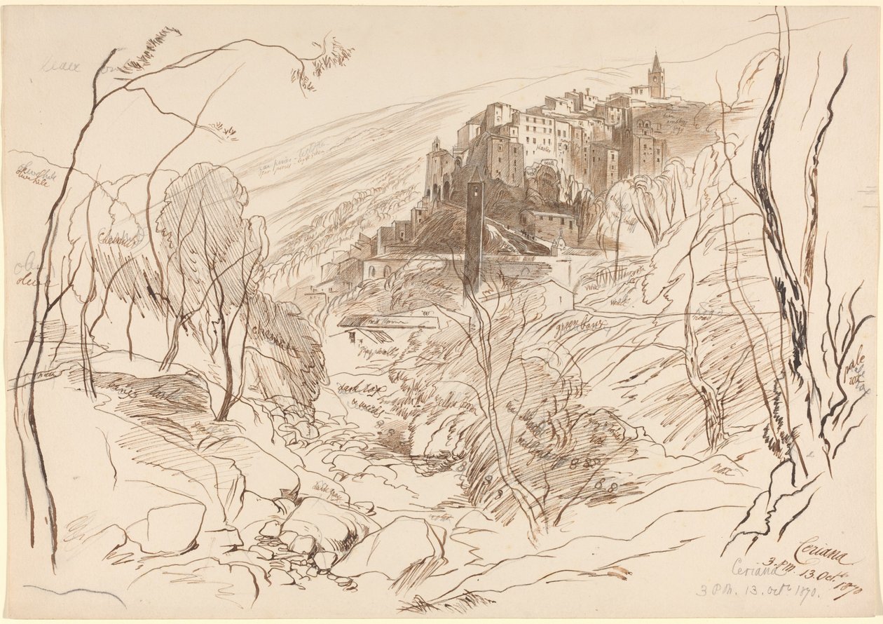 Utsikt over Ceriana av Edward Lear