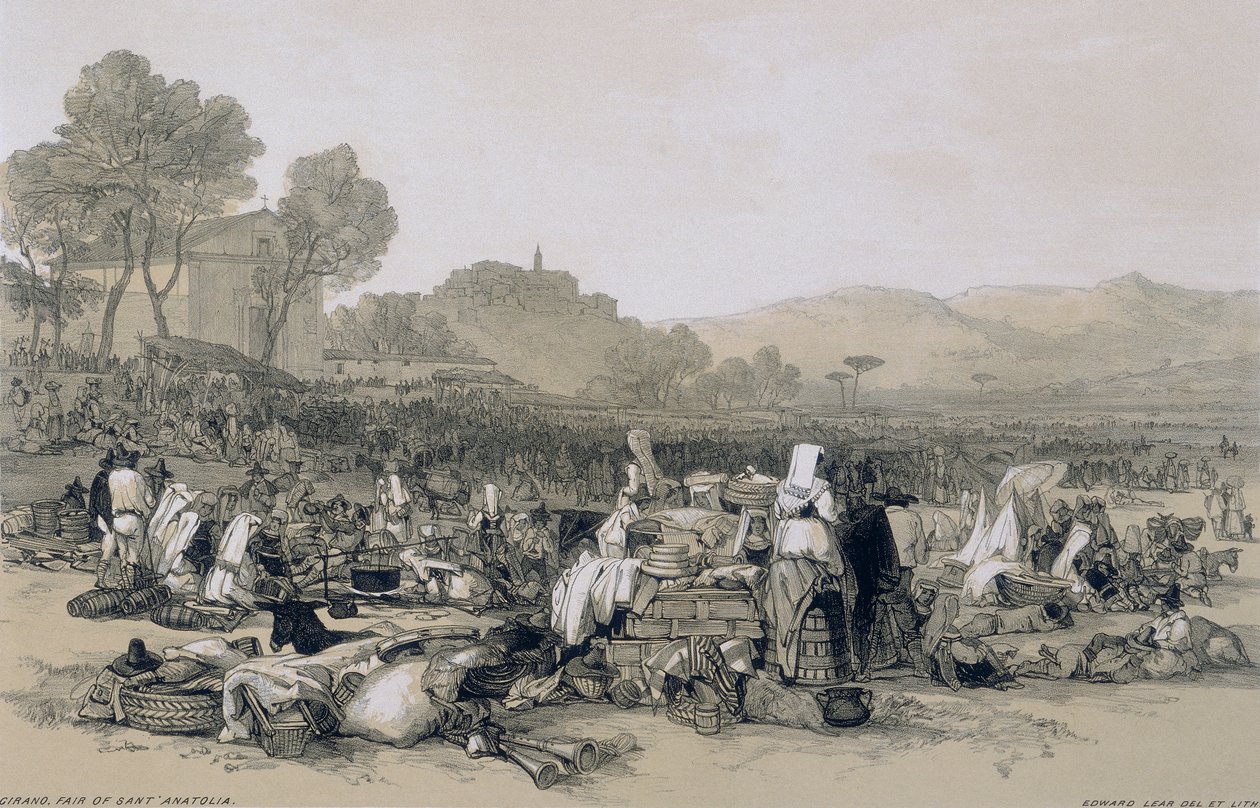 Utsikt i Roma og omegn: SantAnatolias messe av Edward Lear