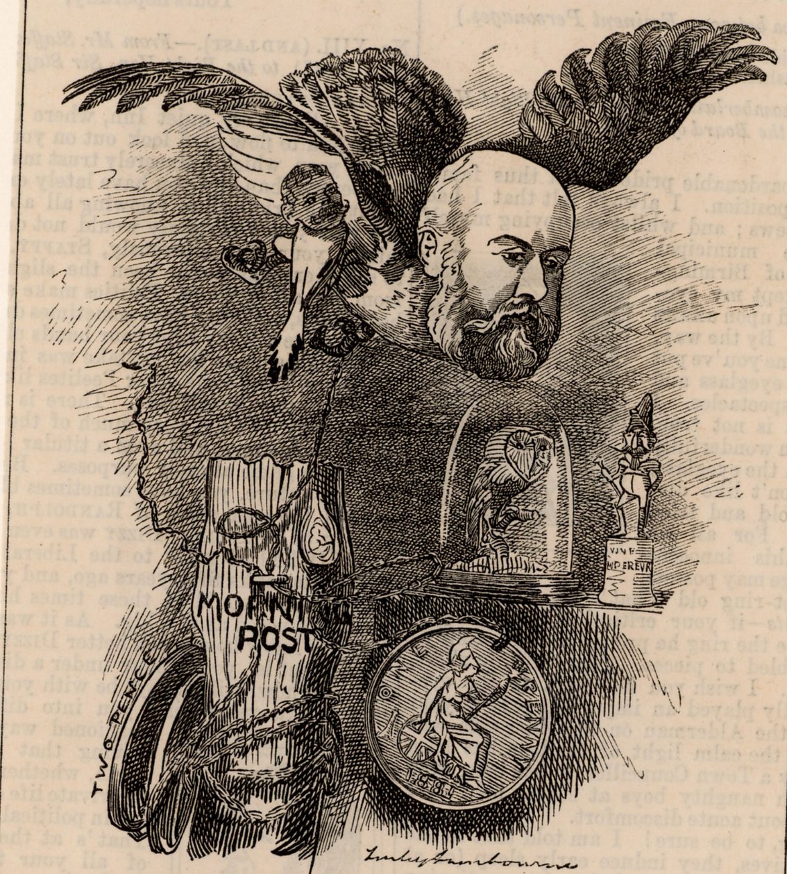 Algernon Borthwick, lst Baron Glenesk (1830-1908) av Edward Linley Sambourne