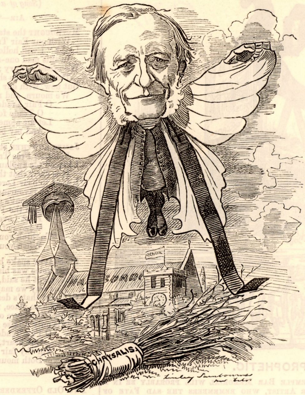 Karikatur av George Granville Bradley av Edward Linley Sambourne
