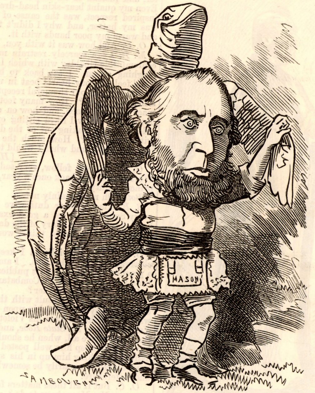 John Ellis danser med skilpadde av Edward Linley Sambourne