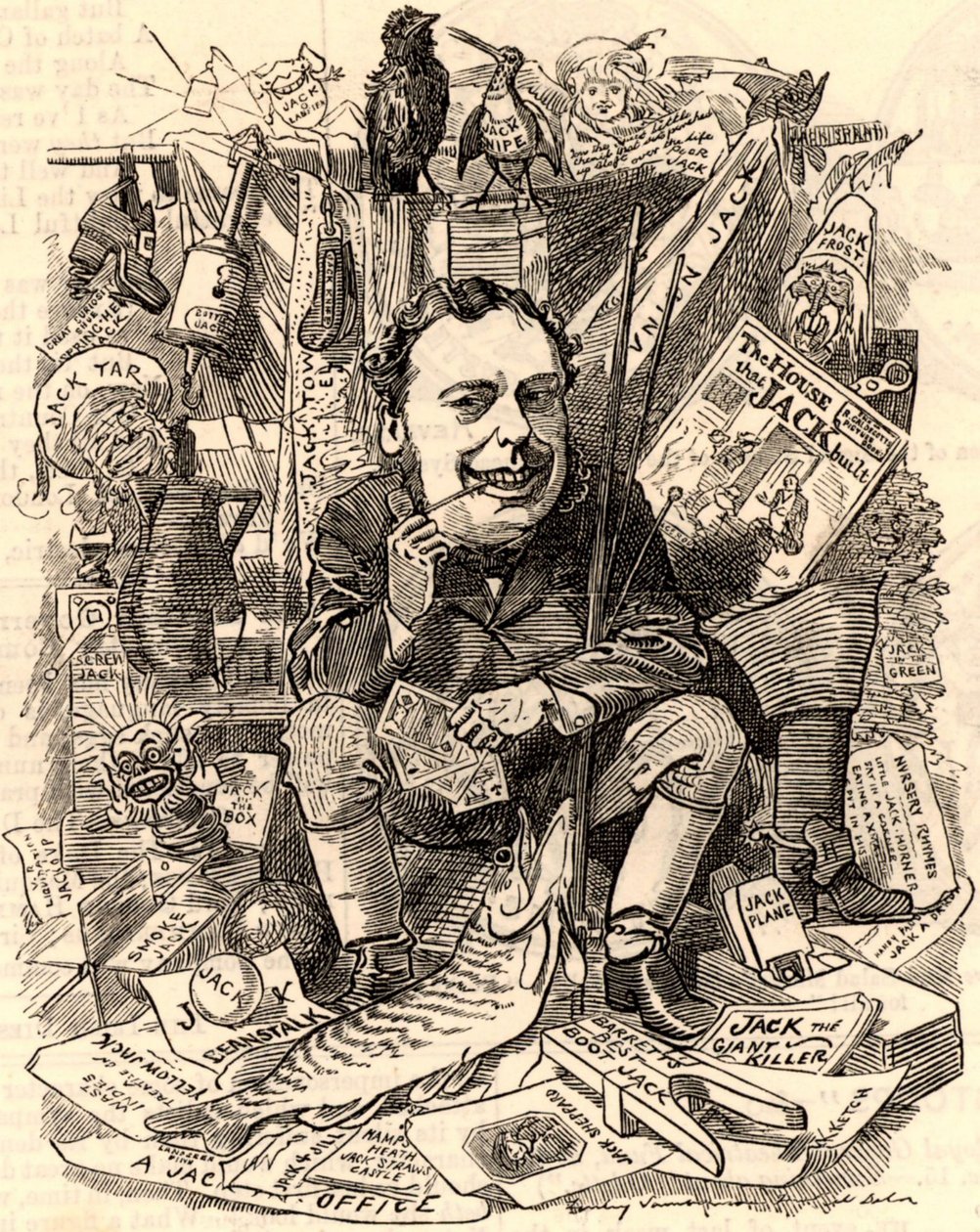 Portrett av John Holker av Edward Linley Sambourne
