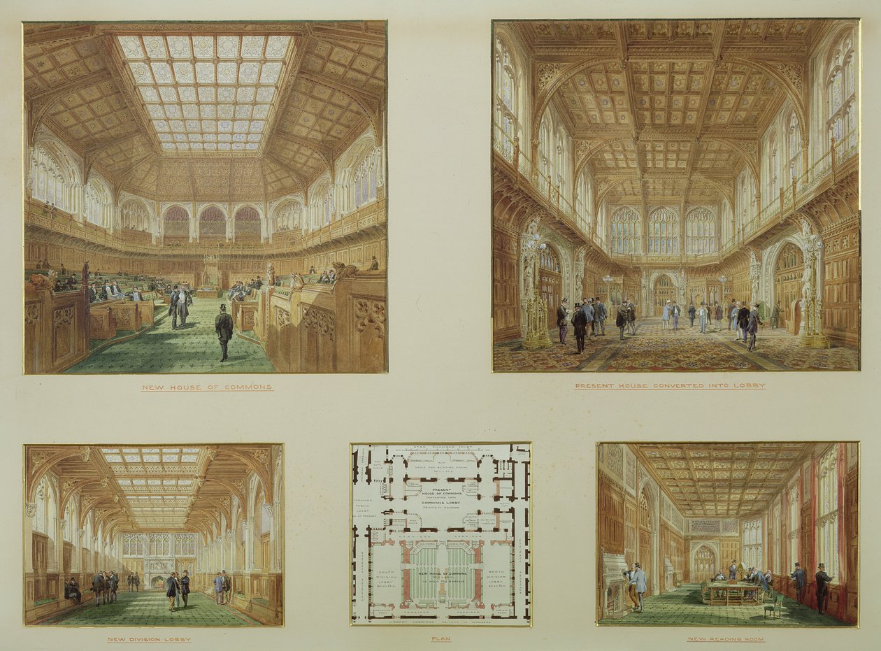New House of Commons, Palace of Westminster, 1868 av Edward M. Barry