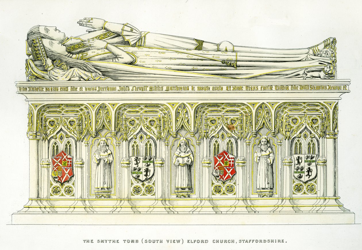 Lady Isabel Neville og hennes andre ektemann, Sir William Smythe, fra Smythe Tomb, St. Peter