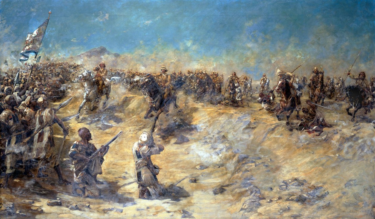 Anklagen mot de 21. lanserne i slaget ved Omdurman 2. september 1898, 1899 av Edward Matthew Hale
