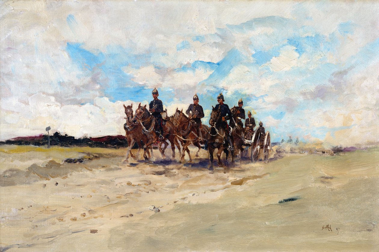 Royal Artillery, et feltvåpenlag på marsj, 1897 av Edward Matthew Hale
