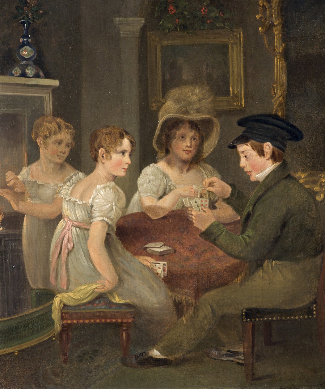 Fru Sarah Cornock og hennes tre barn, ca. 1810 av Edward Matthew Pearce