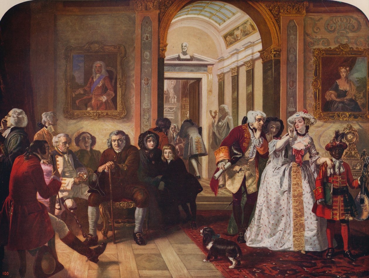 Dr. Johnson i Ante-Room of Lord Chesterfield, 1748, c1915 av Edward Matthew Ward