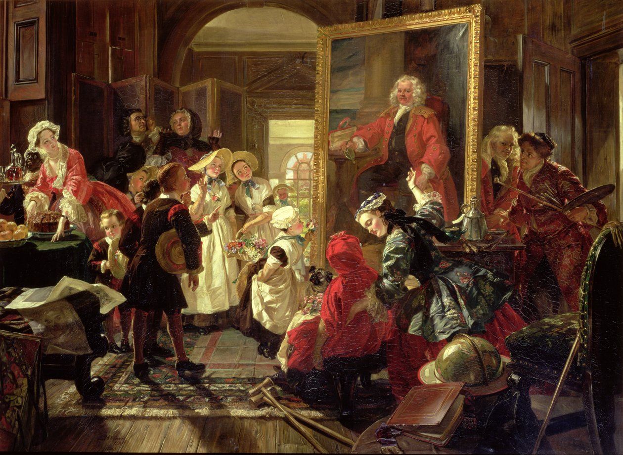 Hogarths studio i 1739 av Edward Matthew Ward