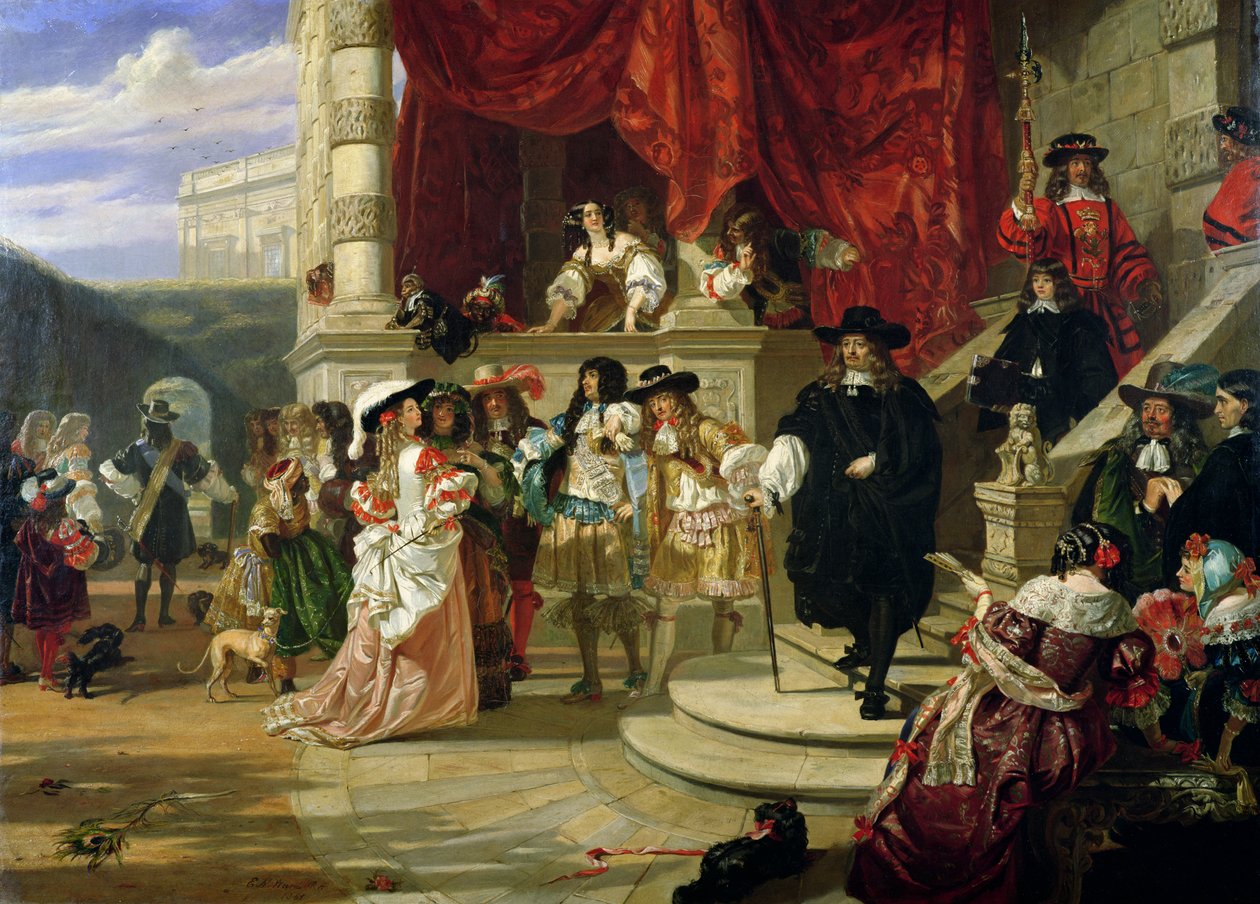Edward Hydes fall (1609-74), 1. jarl av Clarendon, 1861 av Edward Matthew Ward