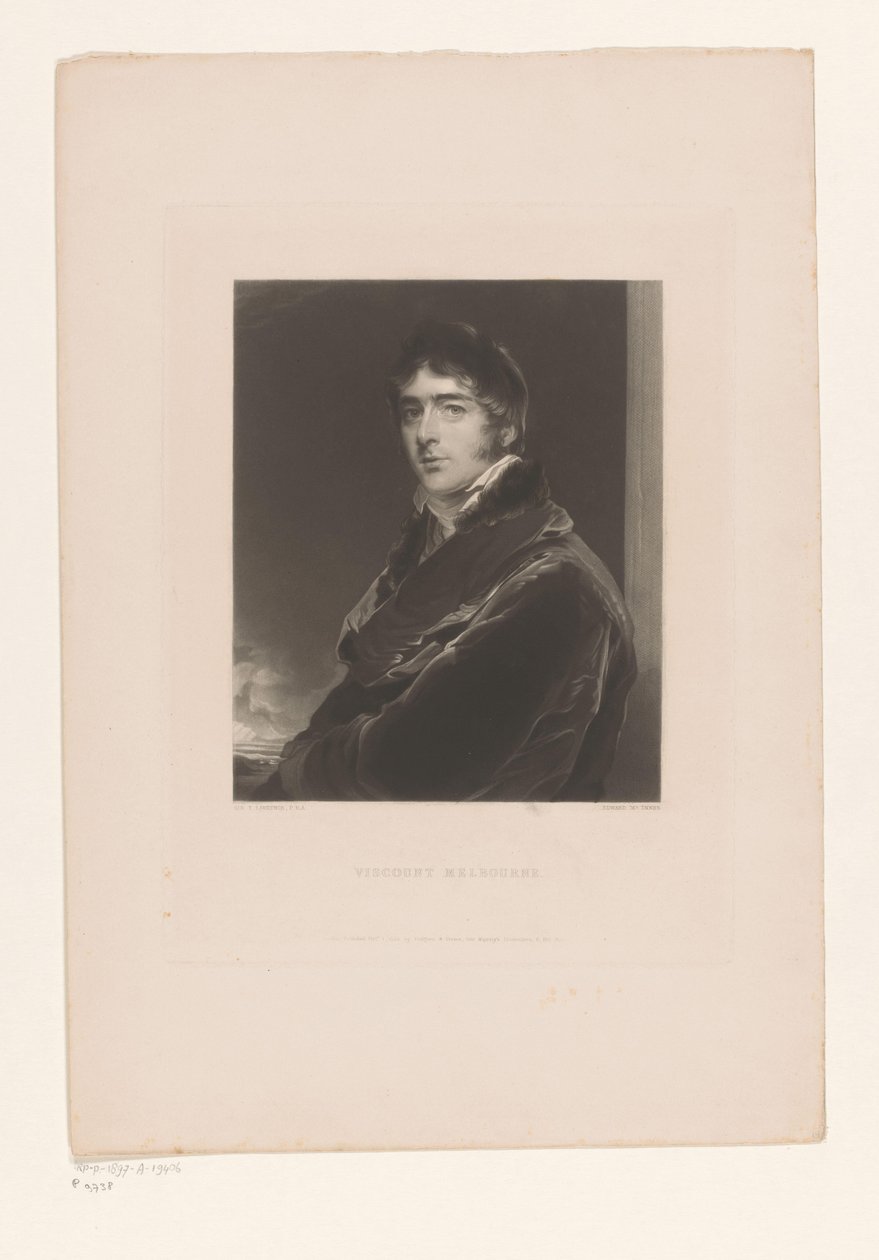 Portrett av William Lamb Viscount Melbourne av Edward McInnes