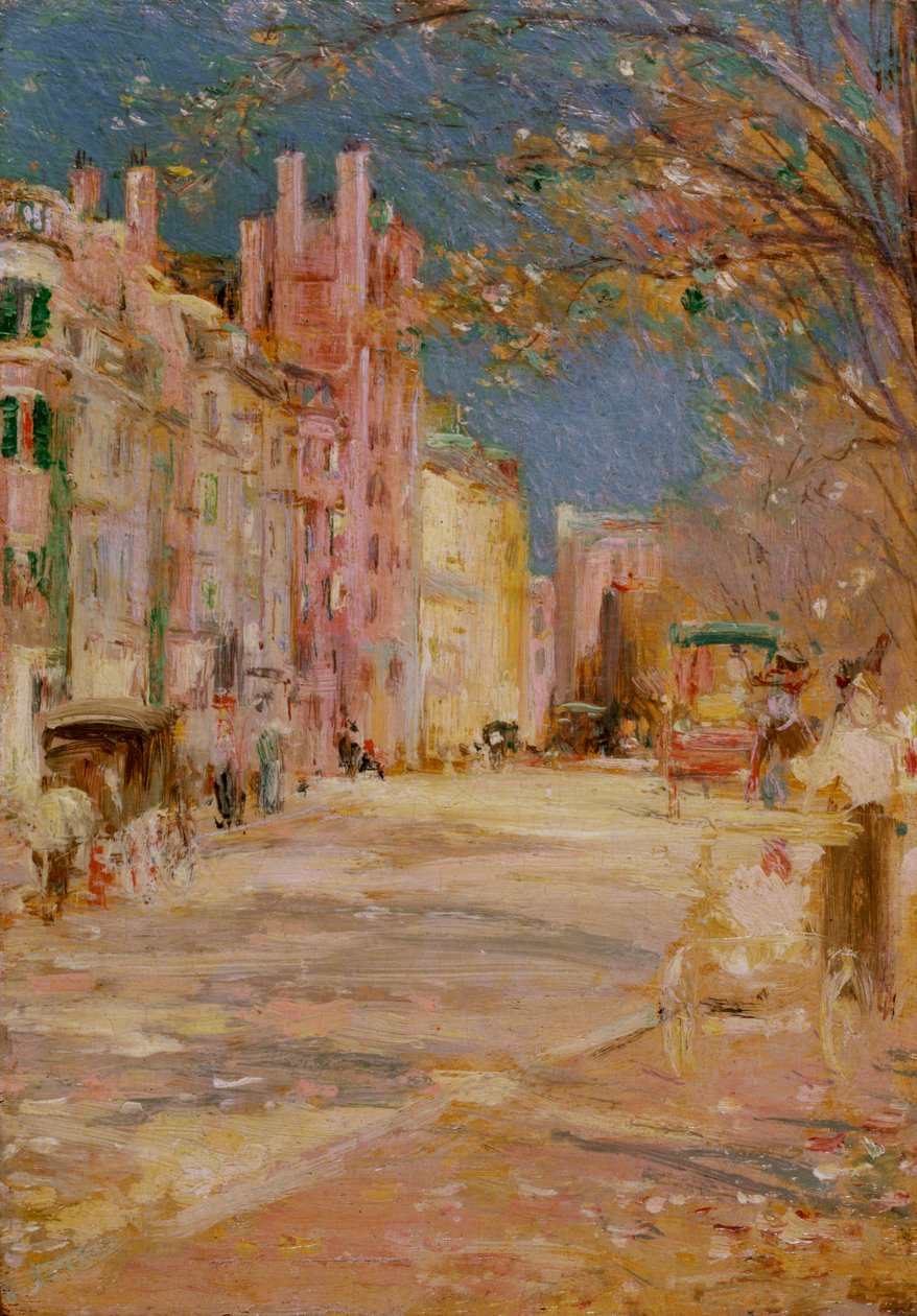 Gatebilde fra Boston (Boston Common) av Edward Mitchell Bannister