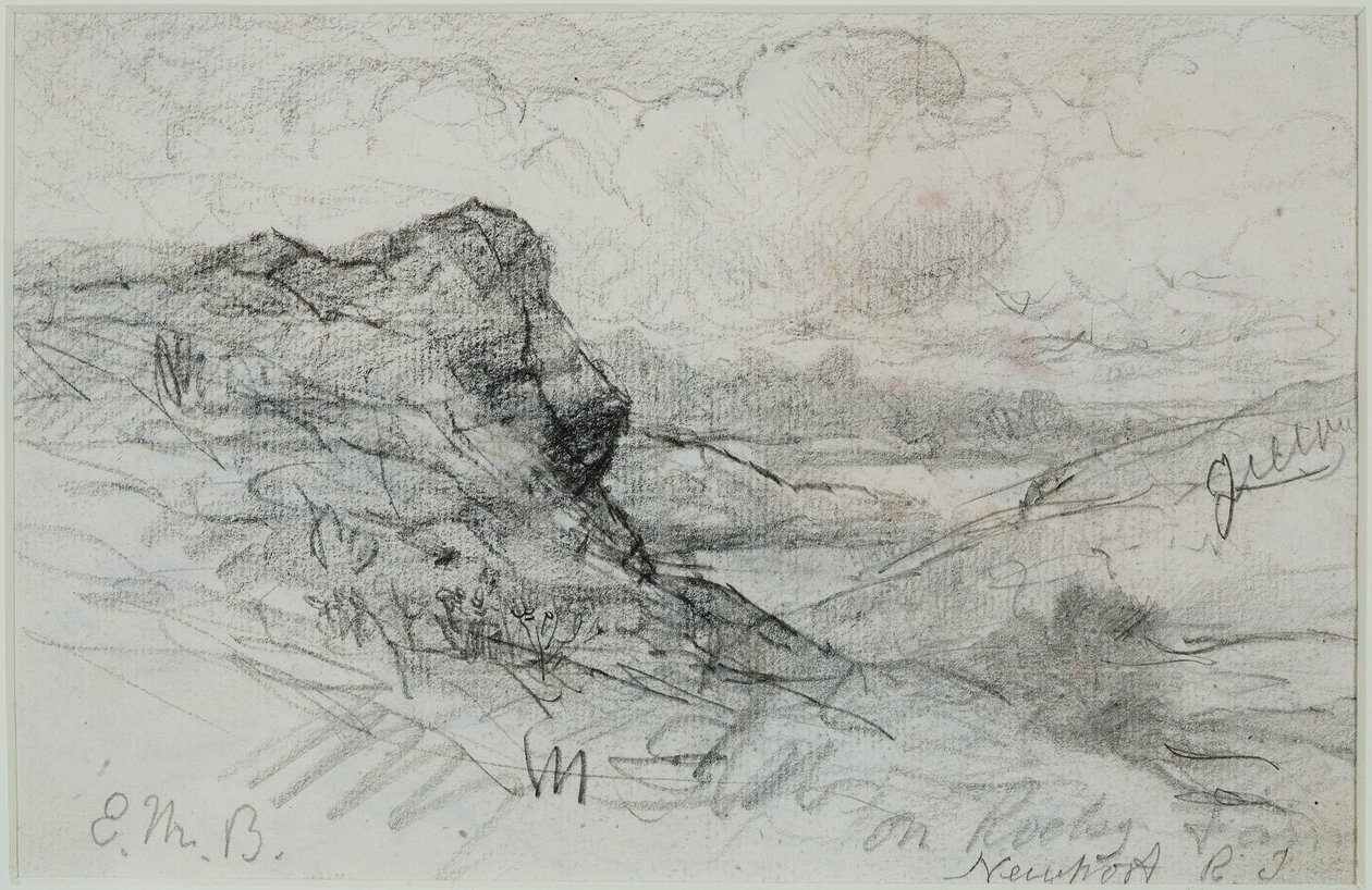 Newport, Rhode Island (#13B) ca. 1880-tallet (grafitt på papir) av Edward Mitchell Bannister