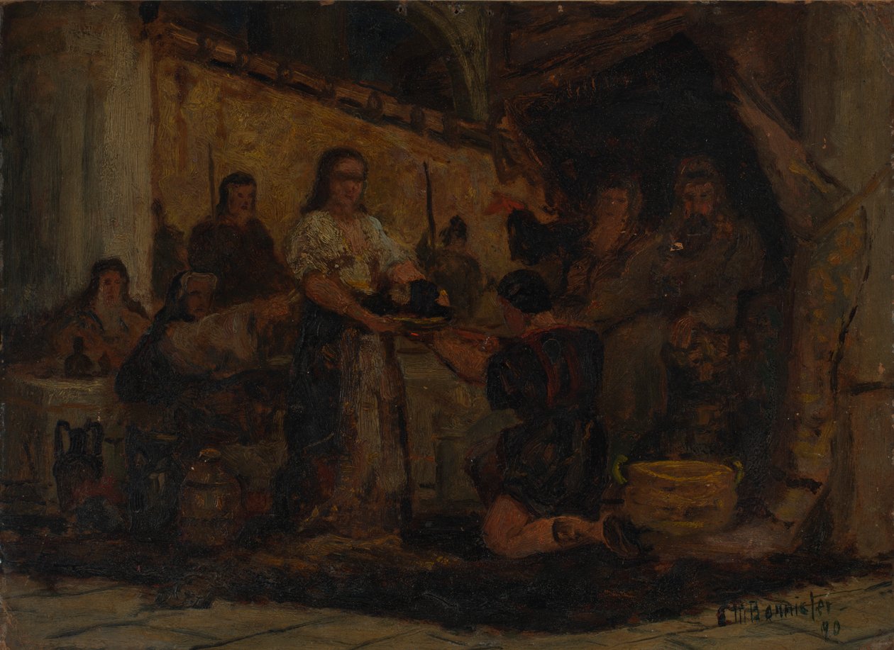 Salome mottar hodet til døperen Johannes, 1890. av Edward Mitchell Bannister