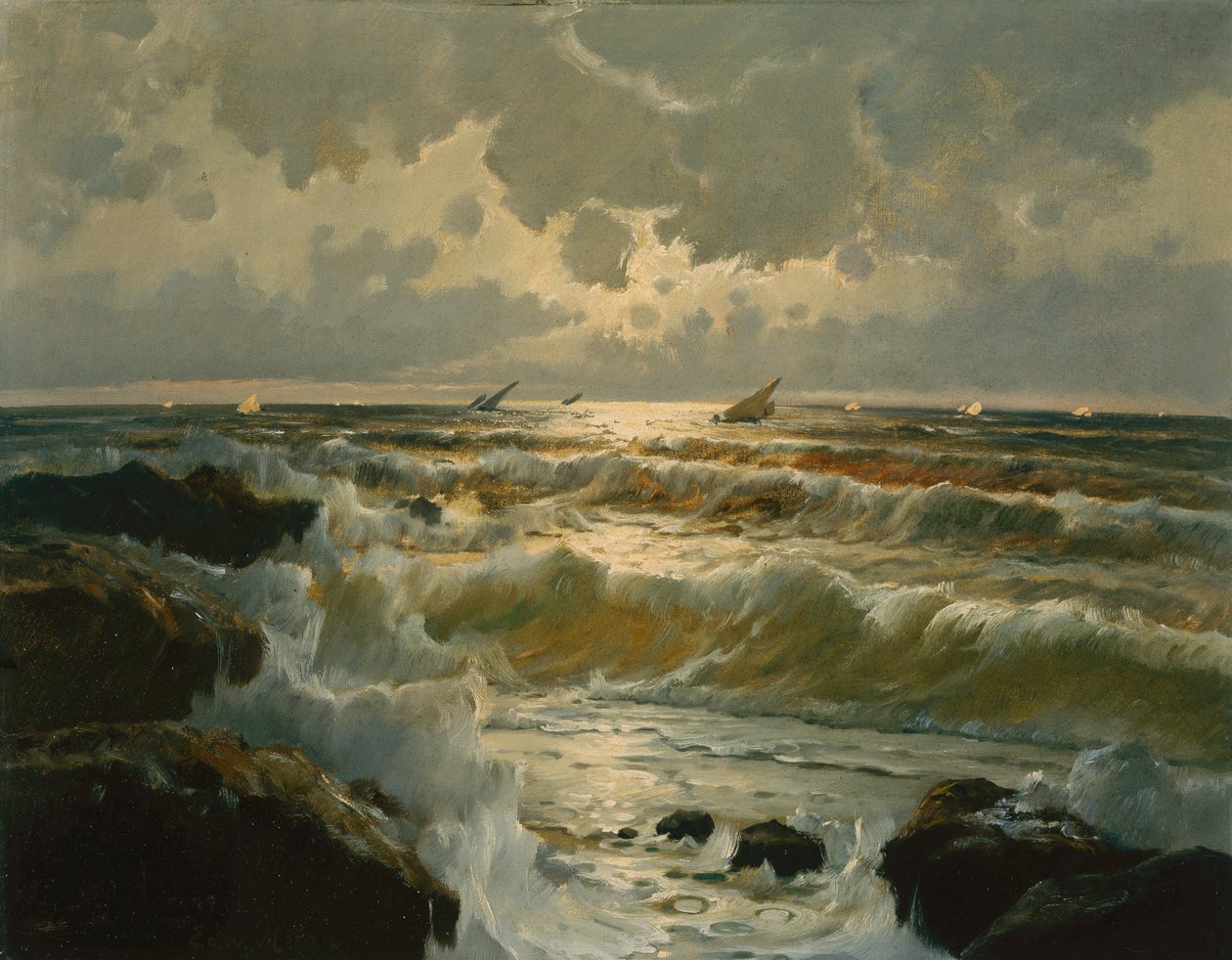 Homeward Bound (olje på lerret) av Edward Moran