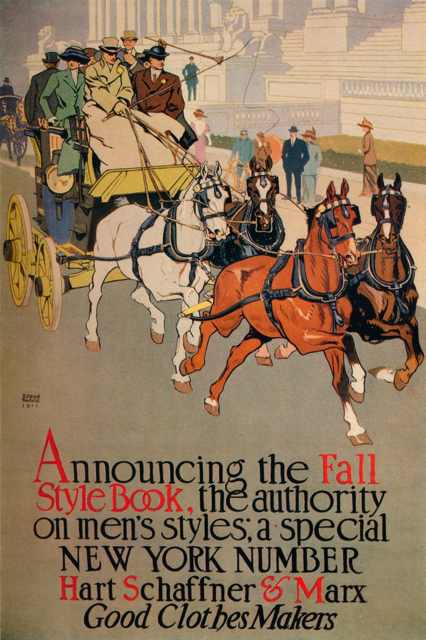 Et motemagasin for menn for The Fall Style Book, 1911 av Edward Penfield