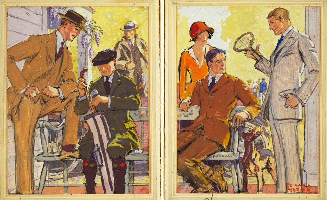 Annonse for Hart, Schaffner & Marx Clothes, pub. 1900 av Edward Penfield