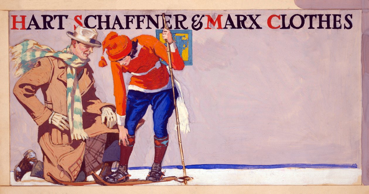 Annonse for Hart, Schaffner & Marx Clothes, pub. 1900 av Edward Penfield