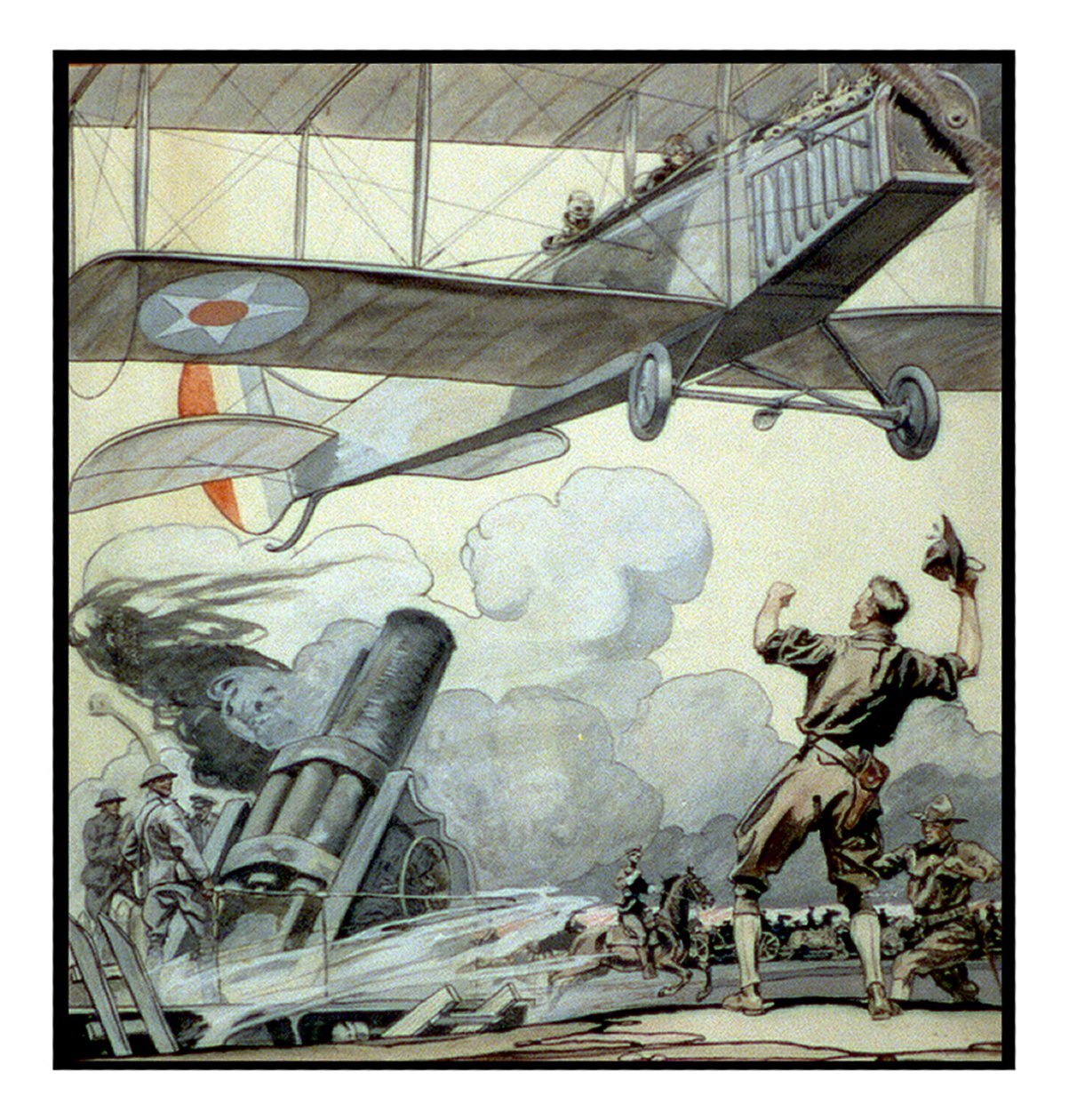 Fly, artilleripistol og soldater av Edward Penfield av Edward Penfield