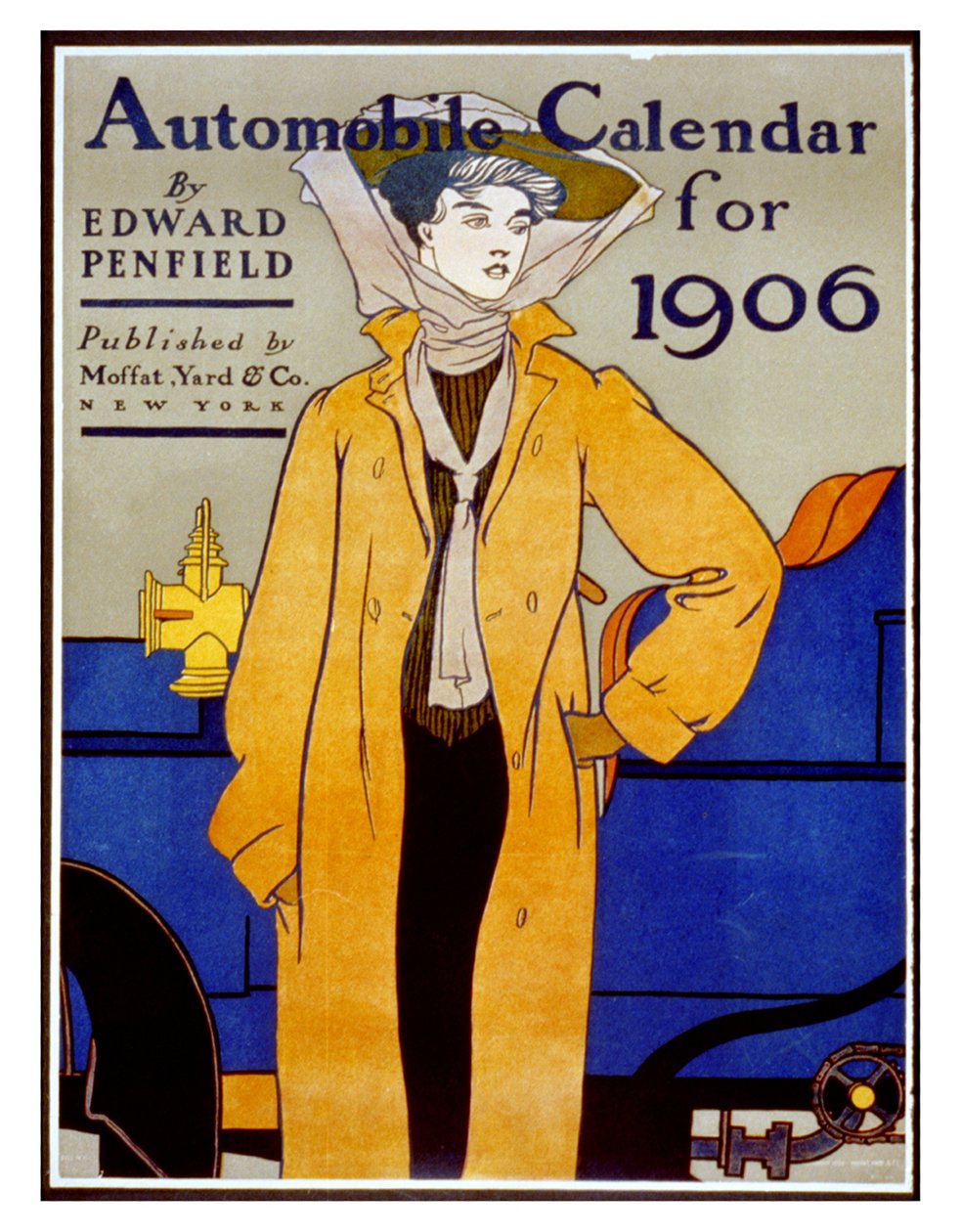Bilkalender for 1906 (litografi) av Edward Penfield