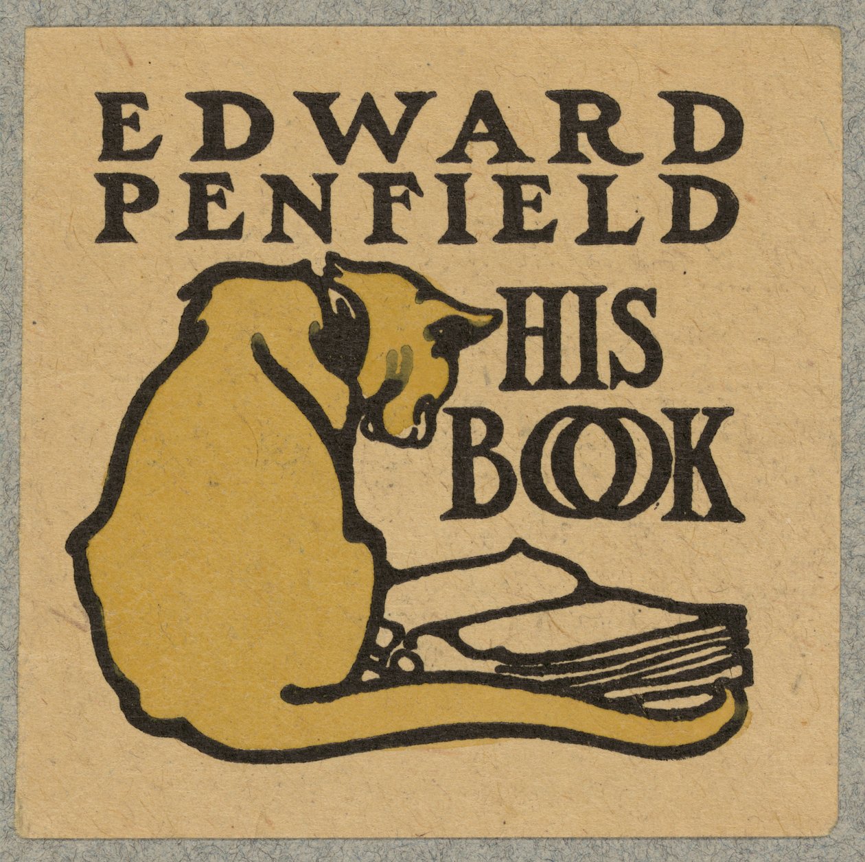 Bokskilt, ca.1900 av Edward Penfield