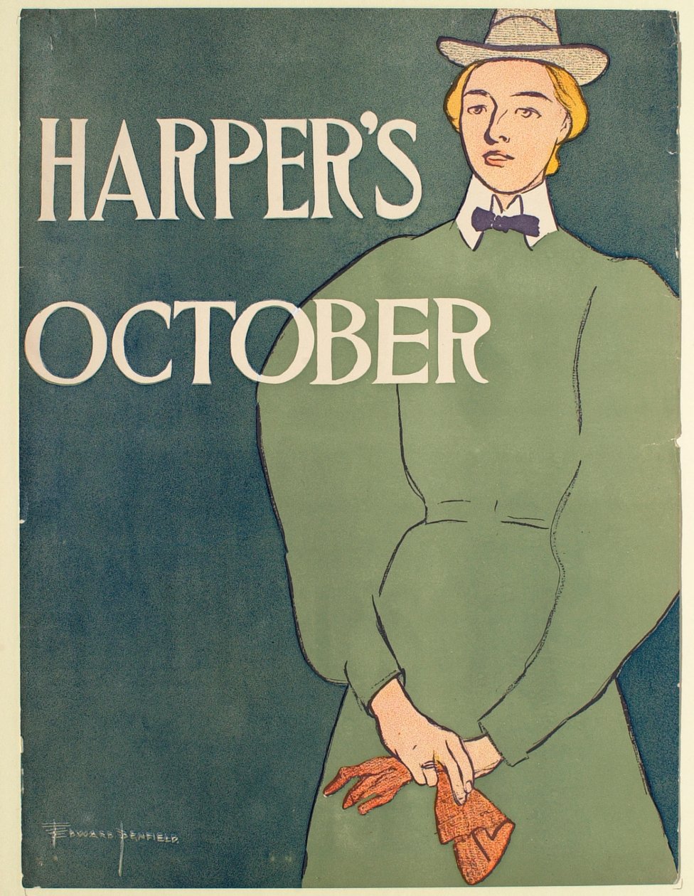 Kvinne i grønn kjole, oktober, Harper