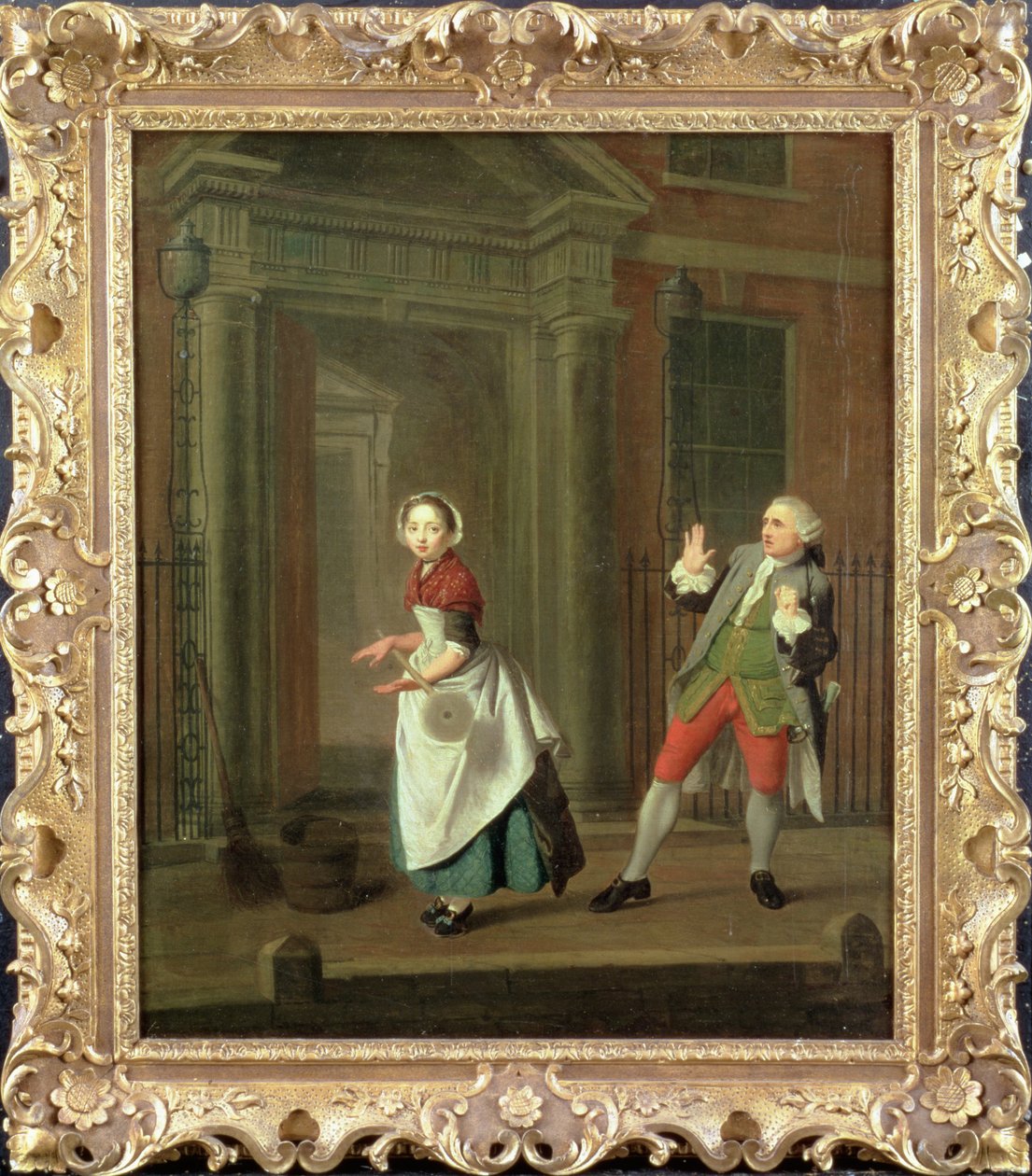 En scene fra "Description Of A City Shower" av Jonathan Swift av Edward Penny