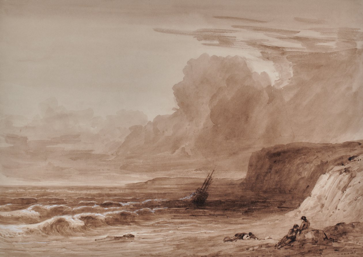 Strandscene av Edward Pretty