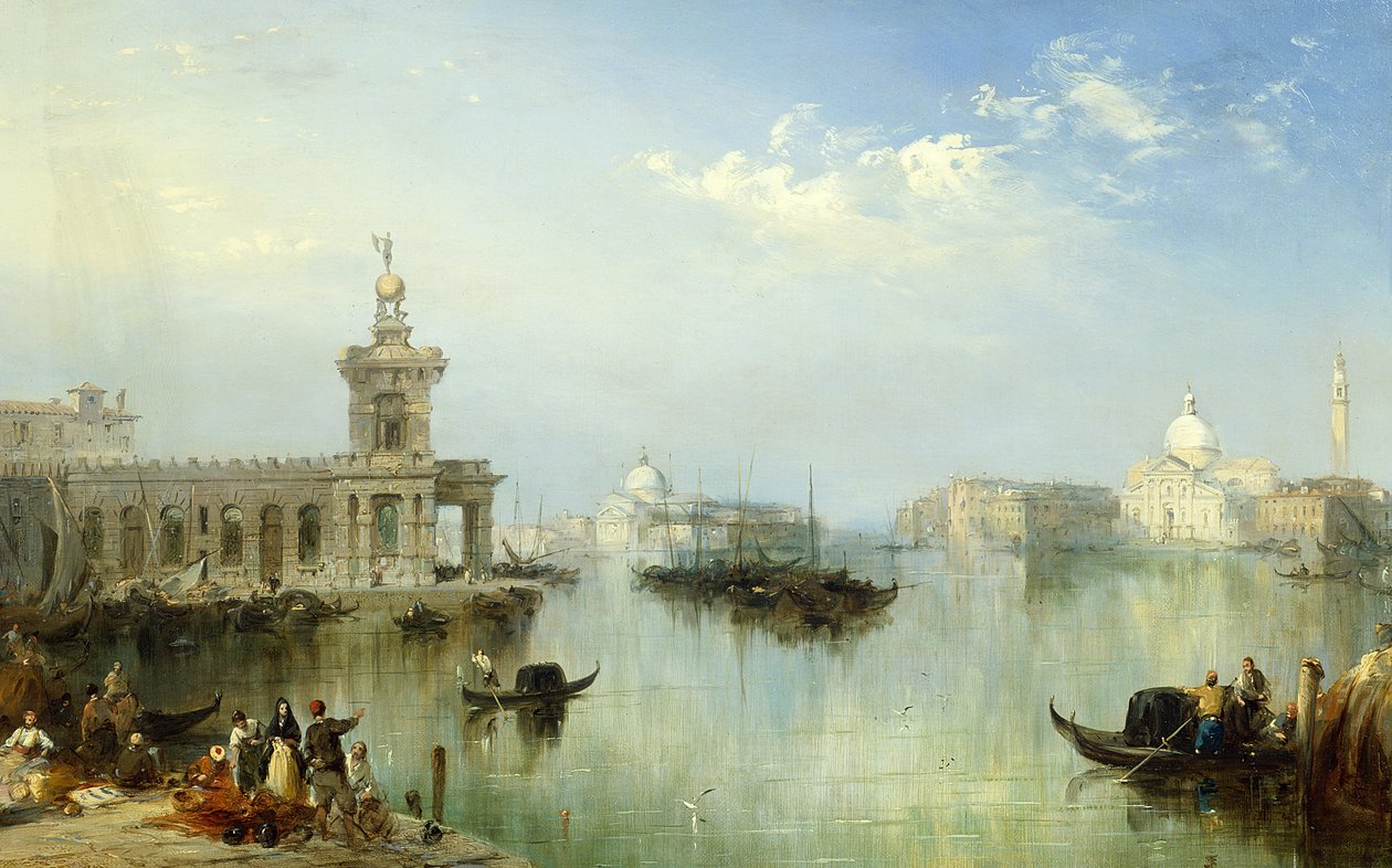 En utsikt over Venezia (olje på lerret) av Edward Pritchett
