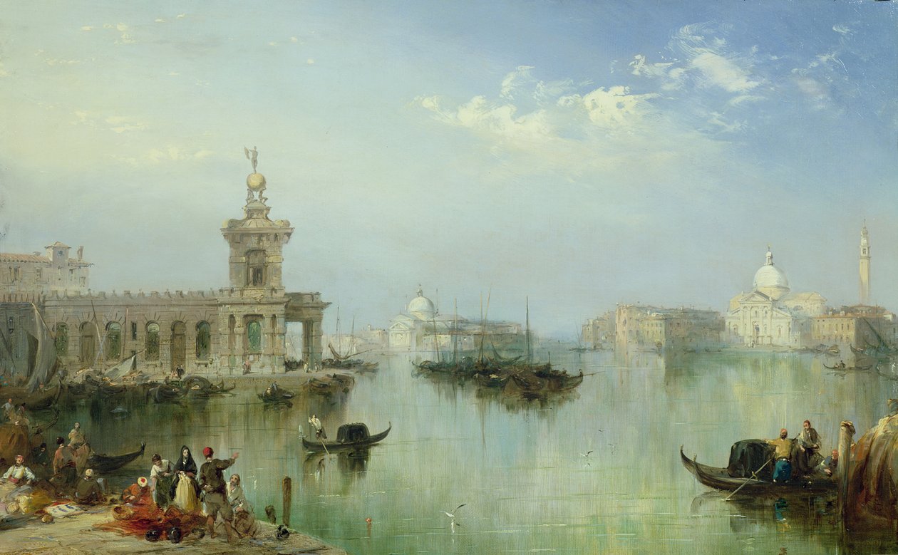 Venetiansk lagune (olje på panel) av Edward Pritchett