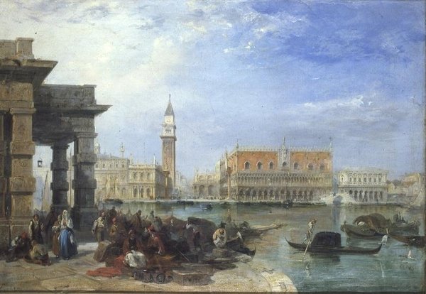 Utsikt fra Dogana, Venezia, med utsikt mot Piazzetta og Dogepalasset av Edward Pritchett