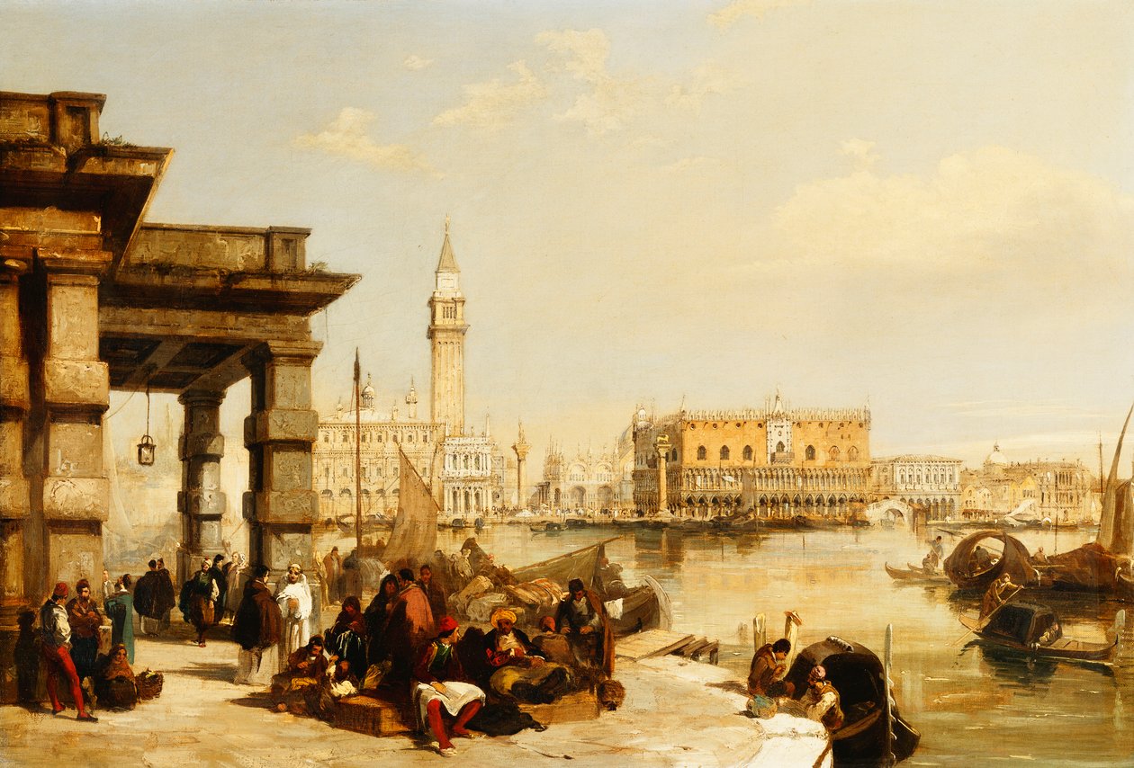 Utsikt over St. Marks fra Punta della Dogana, Venezia av Edward Pritchett
